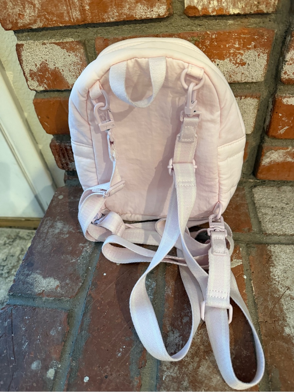 PINK Victoria's Secret Quilted Mini Backpack — Light Pink - Picture 5 of 8
